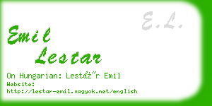 emil lestar business card